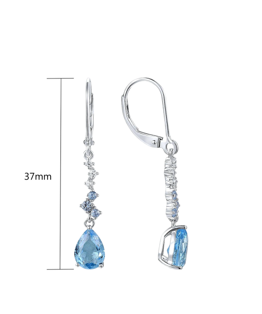Sterling silver earrings with zircons