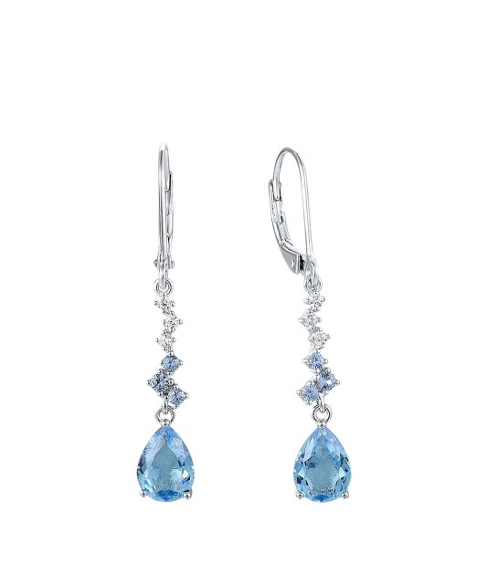 Sterling silver earrings with zircons