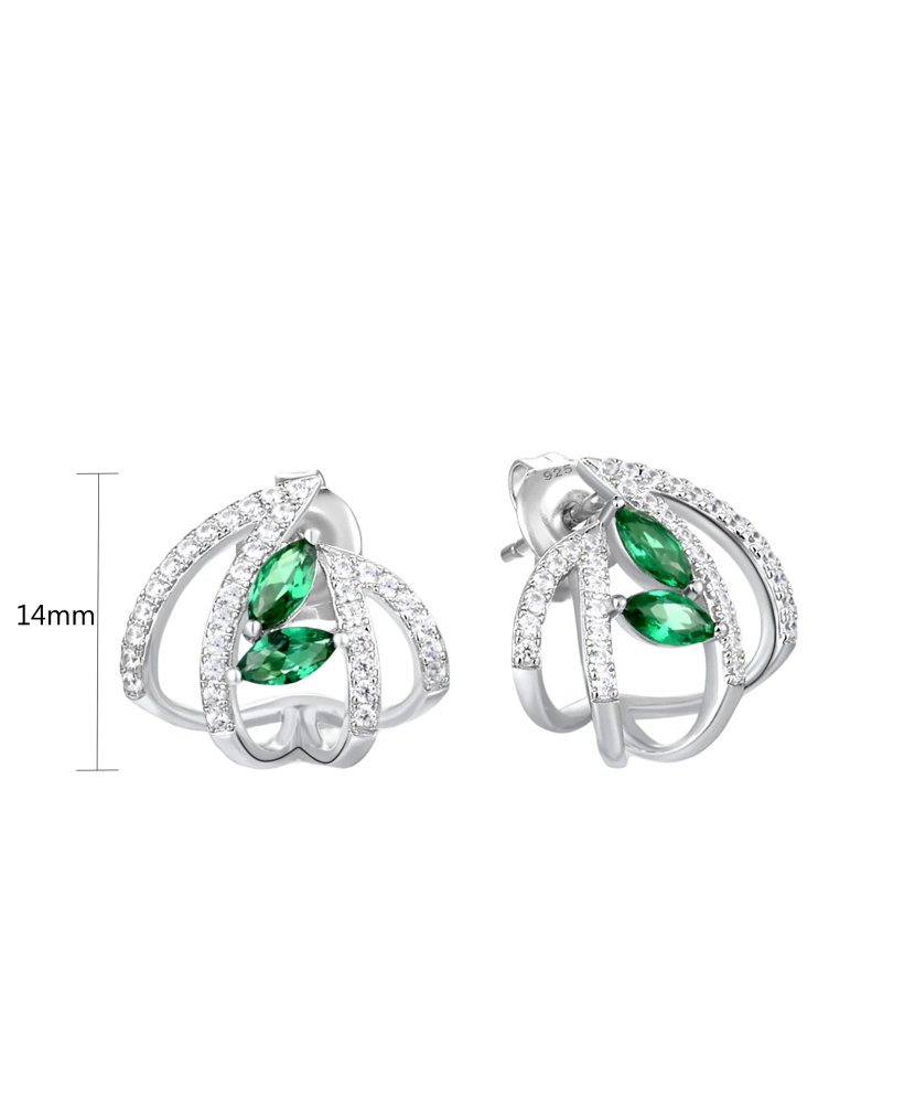 Sterling silver earrings with zircons