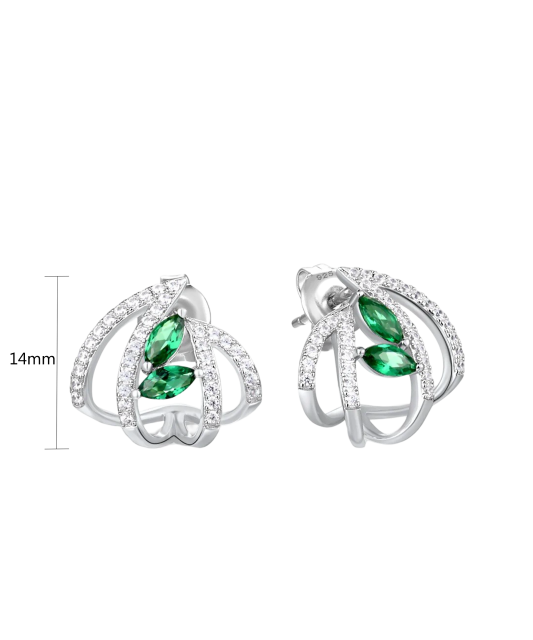 Sterling silver earrings with zircons