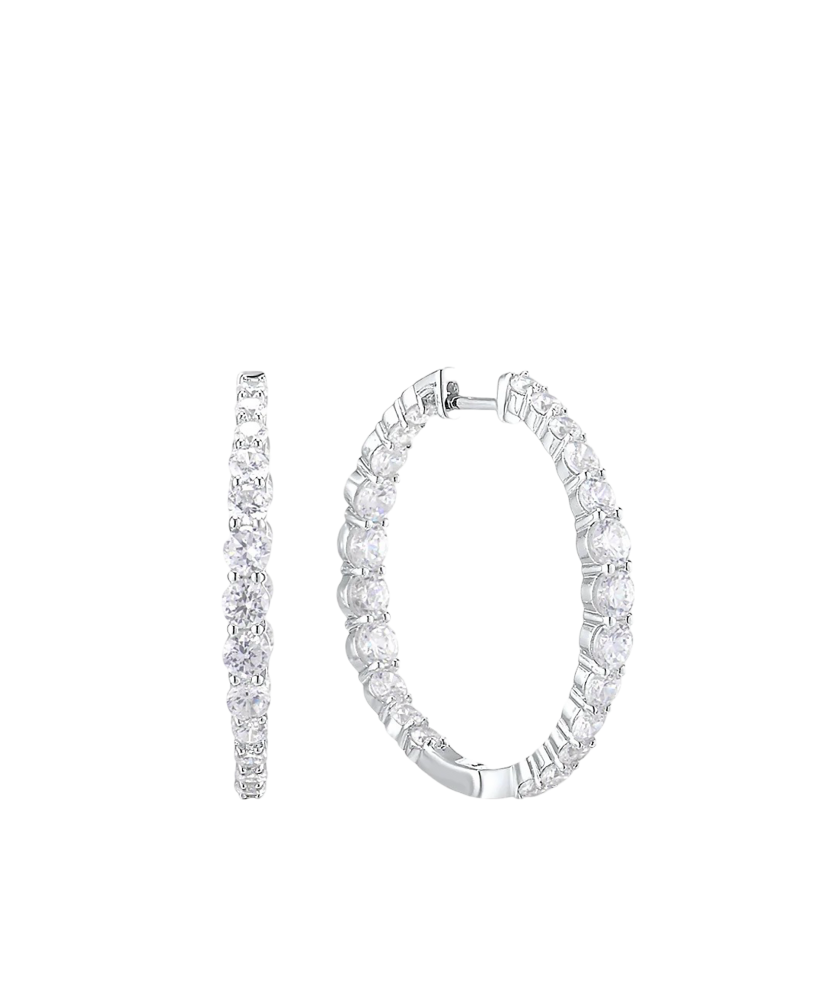 Sterling silver earrings with zircons