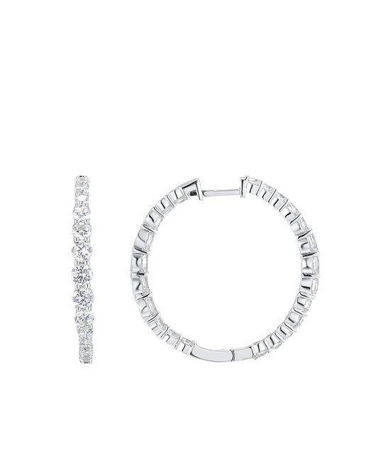 Sterling silver earrings with zircons