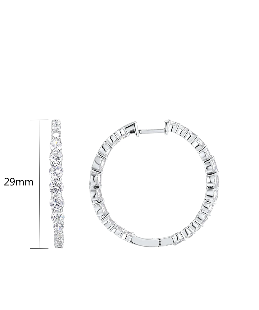 Sterling silver earrings with zircons