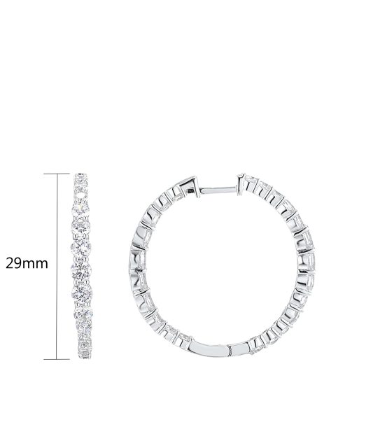 Sterling silver earrings with zircons