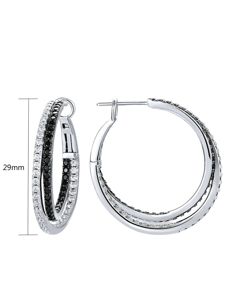 Sterling Silver earrings with zircons and spinels