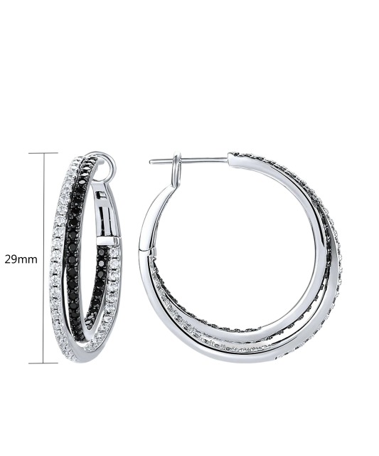 Sterling Silver earrings with zircons and spinels