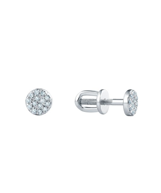 White gold earrings with diamonds