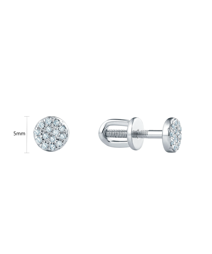 White gold earrings with diamonds