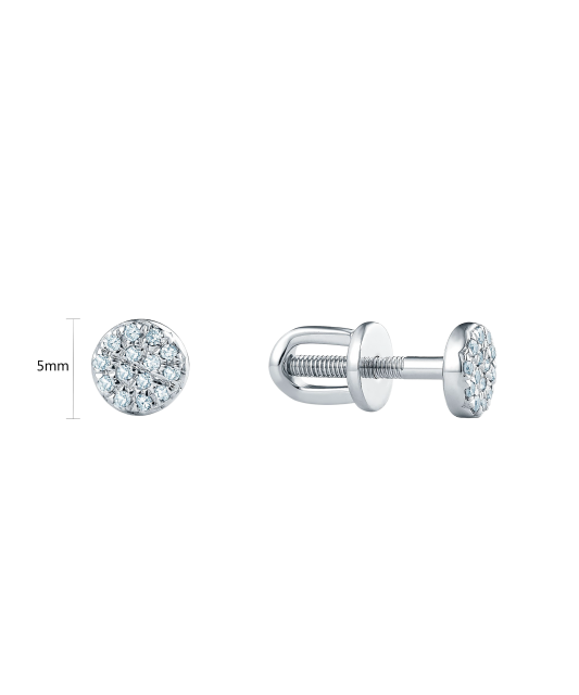 White gold earrings with diamonds