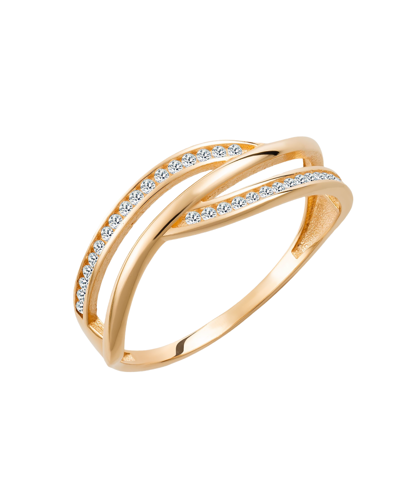 Kultasormus zirkoneilla