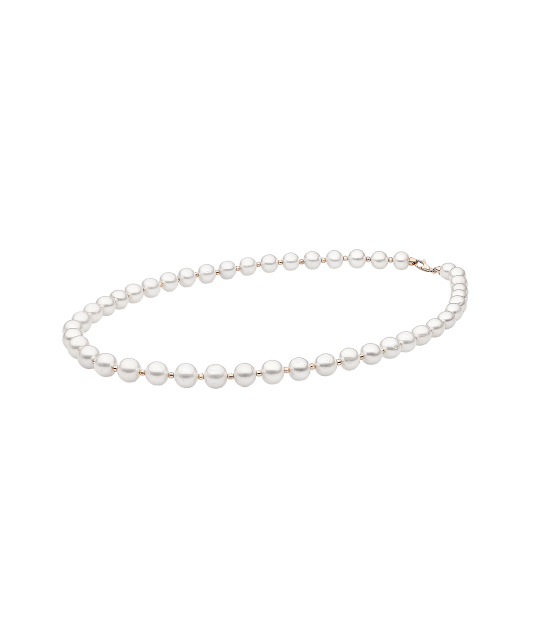 Pearl necklaces with gold