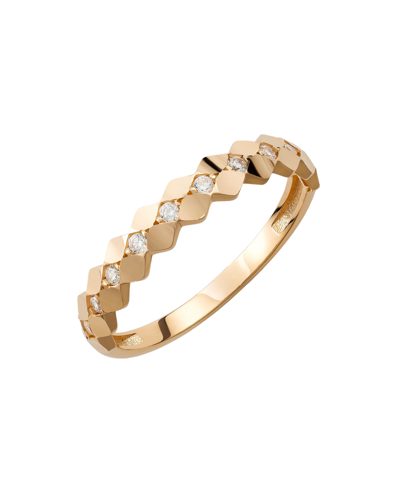 Kultasormus zirkoneilla