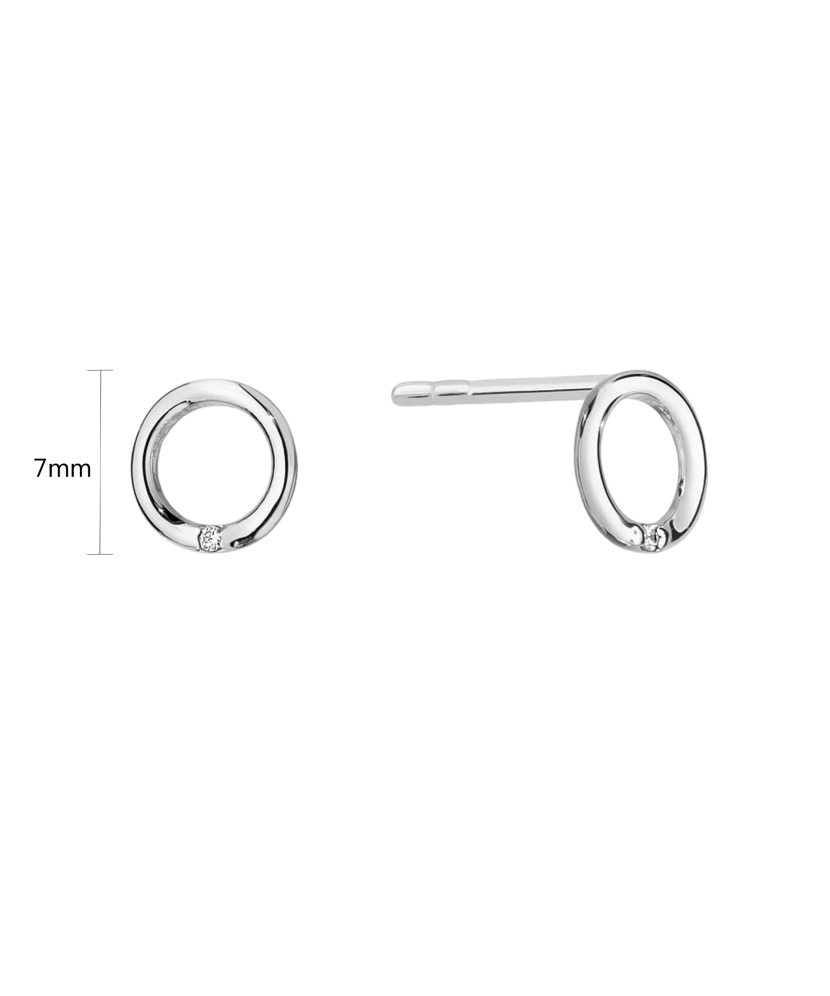 White gold earrings with diamonds