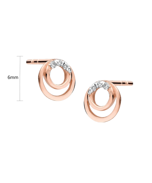 Gold earrings with diamonds