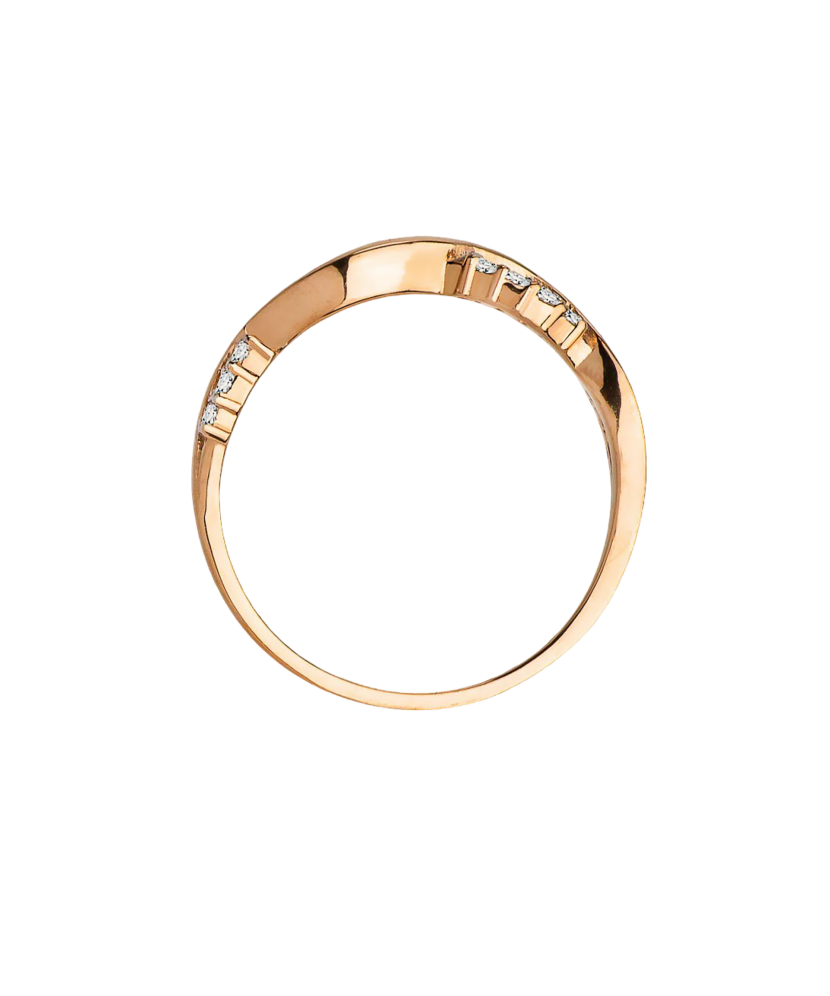 Gold ring with diamonds
