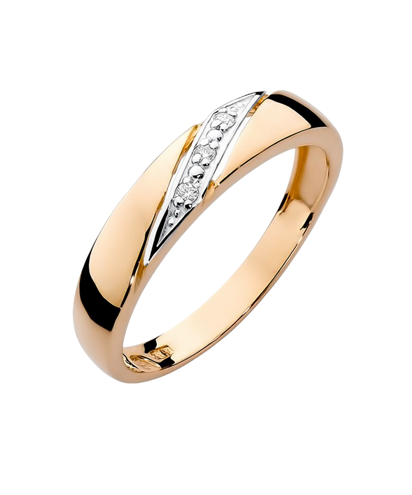 Gold ring with diamonds