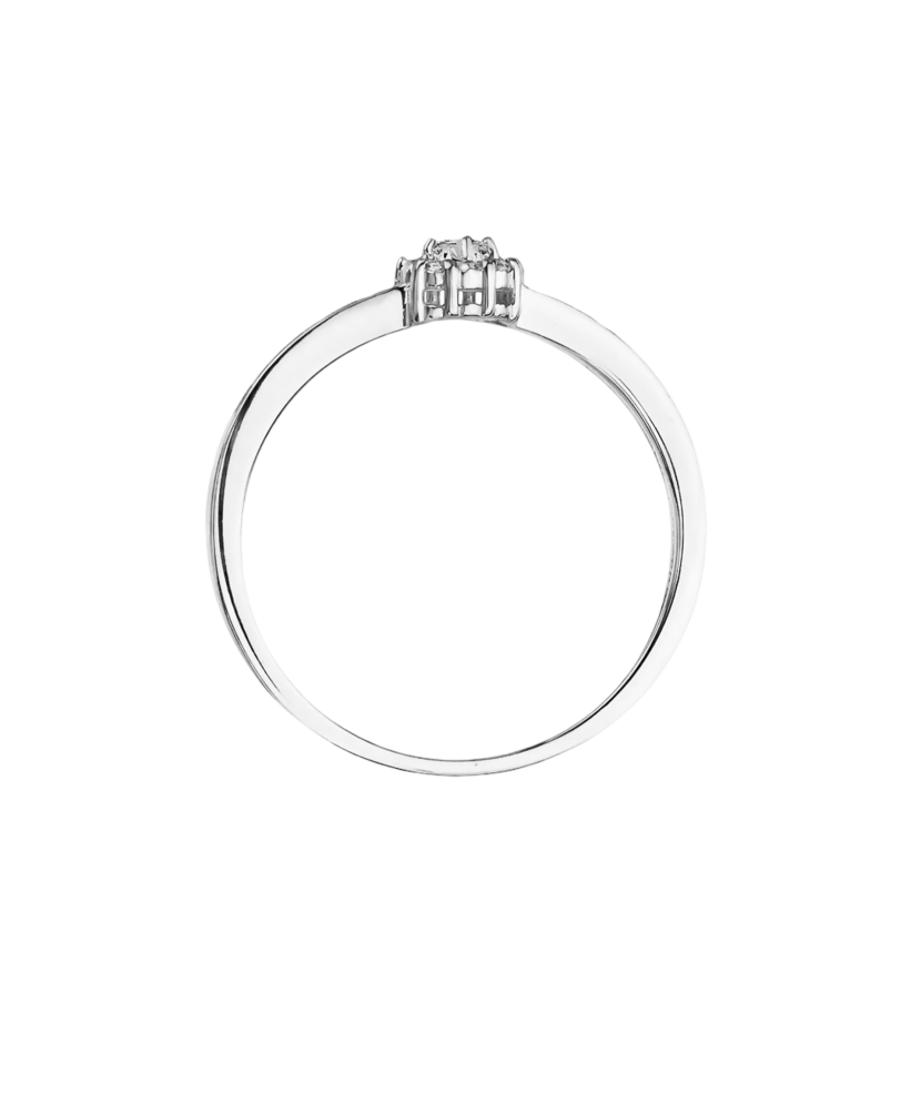 White gold ring with diamonds