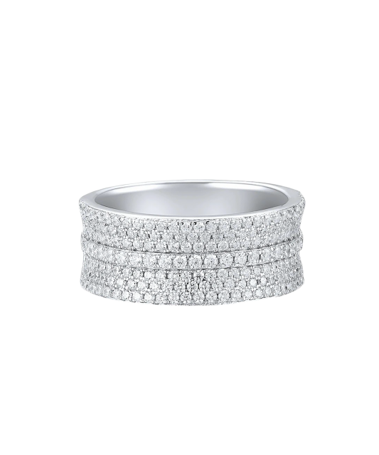 Sterling silver ring with zircons