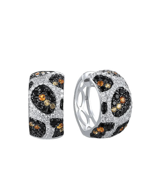 Hopeiset korvakorut zirkoneilla ja spinellillä