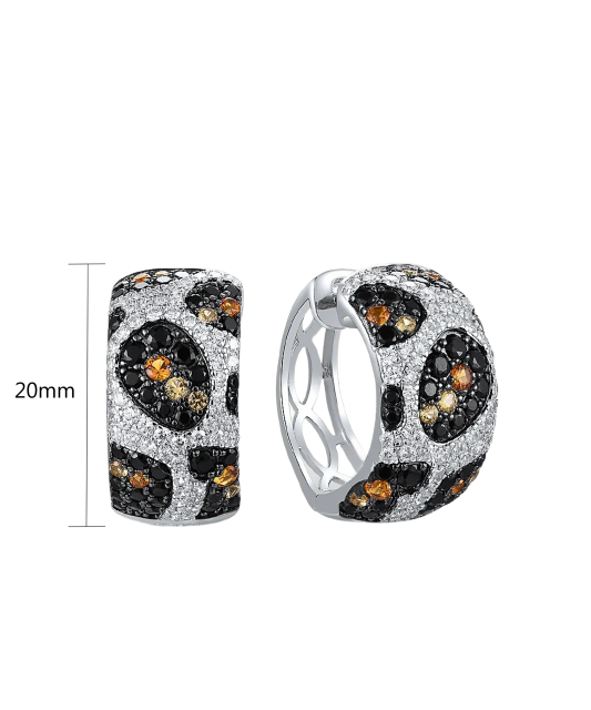 Sterling Silver earrings with zircons and spinels