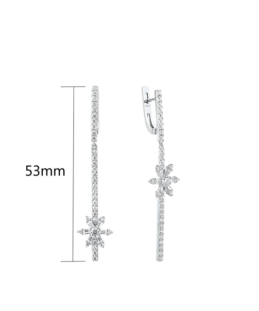 Sterling silver earrings with zircons