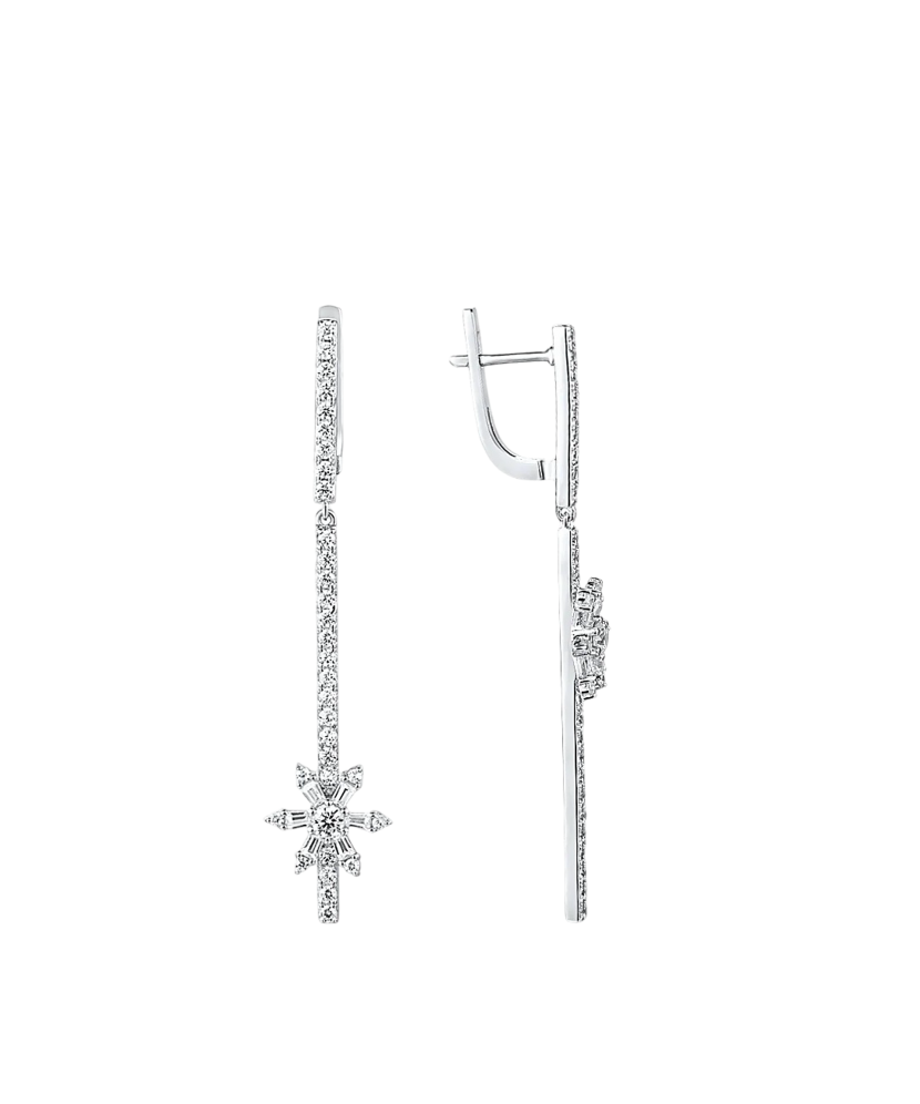 Sterling silver earrings with zircons