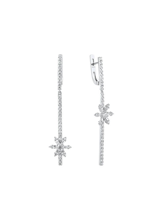 Sterling silver earrings with zircons