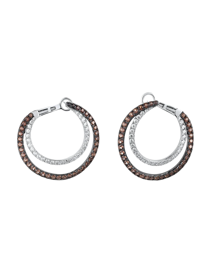 Sterling Silver earrings with zircons and spinels