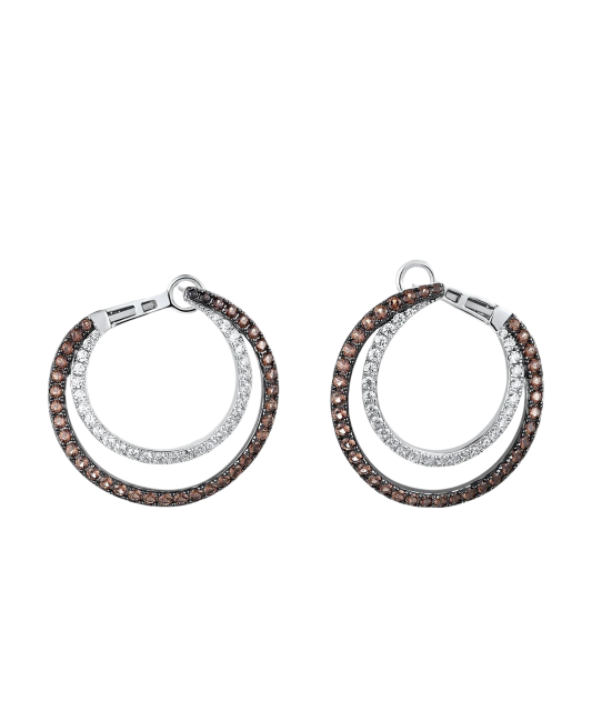 Sterling Silver earrings with zircons and spinels