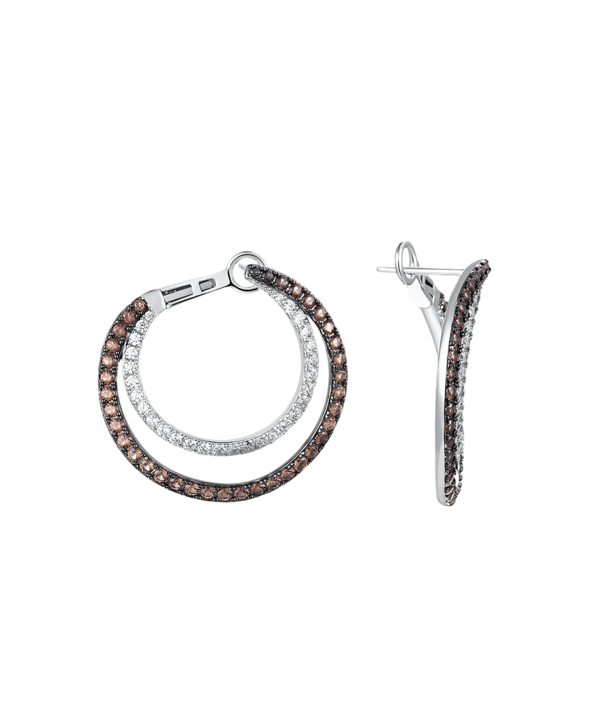 Sterling Silver earrings with zircons and spinels