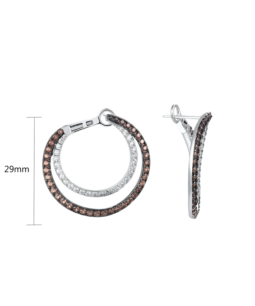 Sterling Silver earrings with zircons and spinels