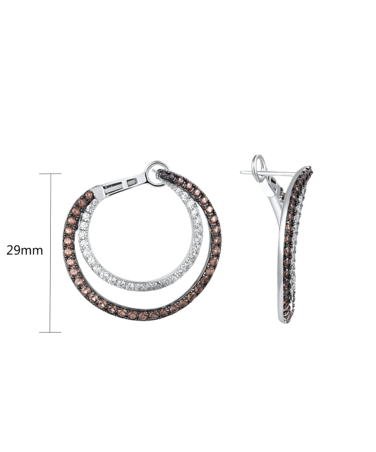 Hopeiset korvakorut zirkoneilla ja spinellillä