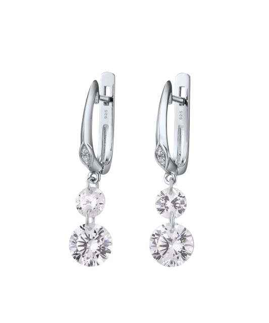 Sterling silver earrings with zircons