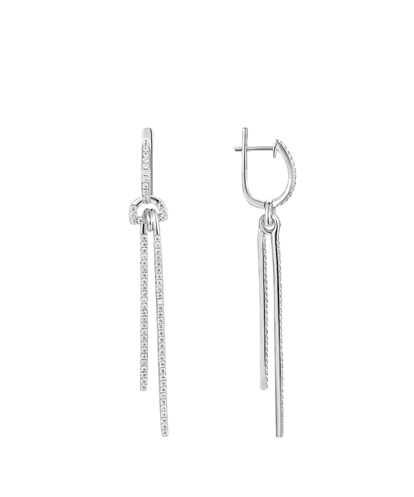 Hopeiset korvakorut zirkoneilla