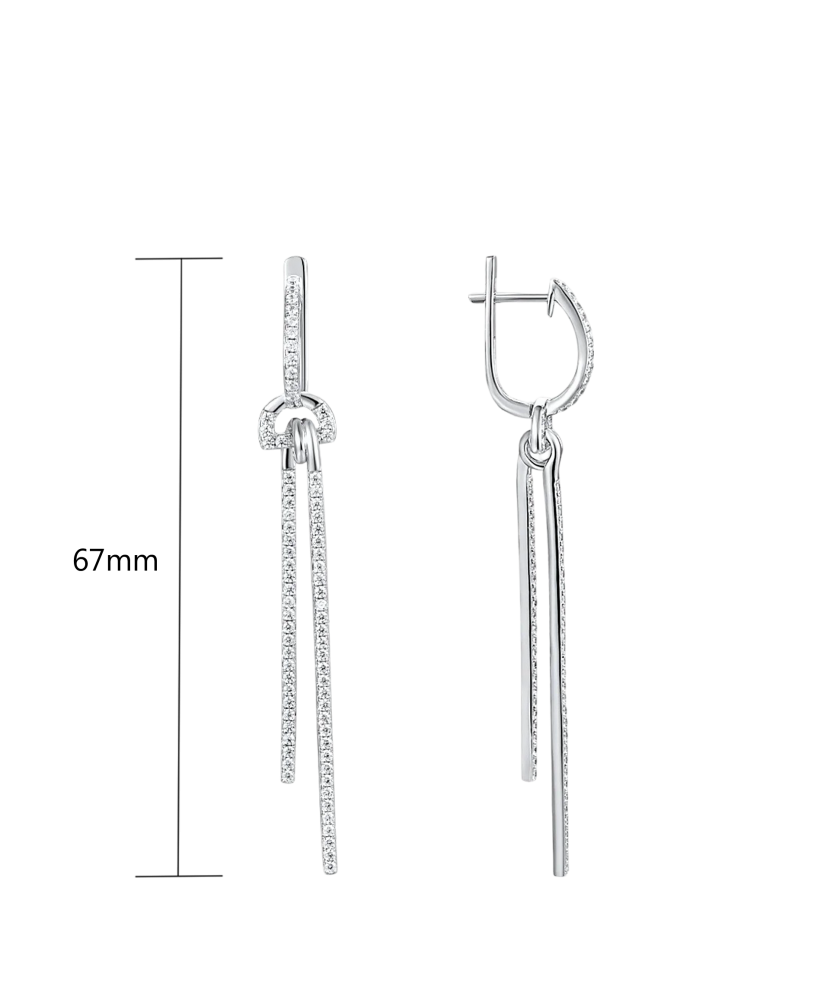 Sterling silver earrings with zircons