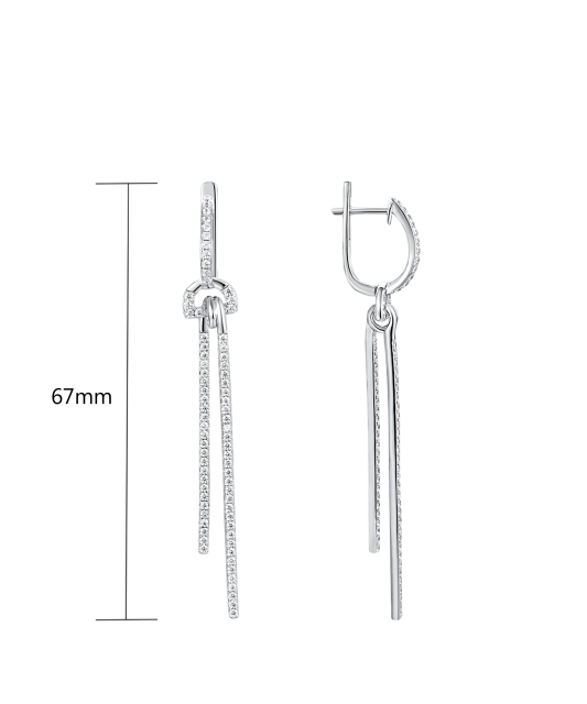 Sterling silver earrings with zircons