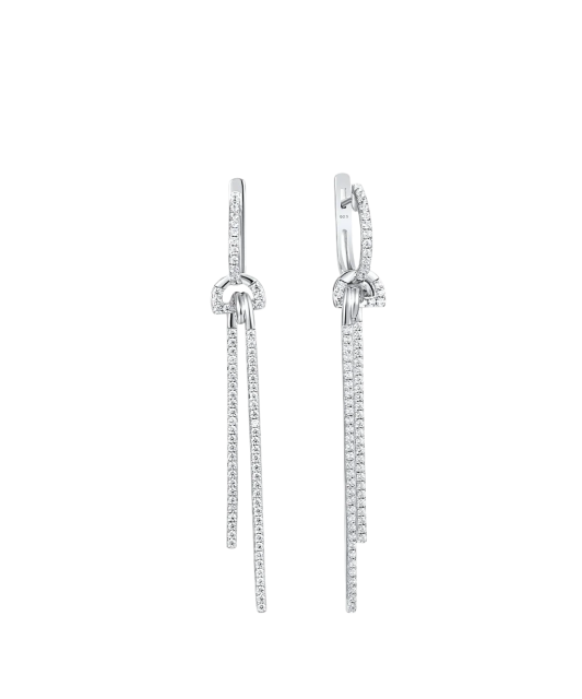 Sterling silver earrings with zircons