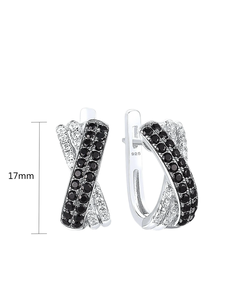 Sterling Silver earrings with zircons and spinels