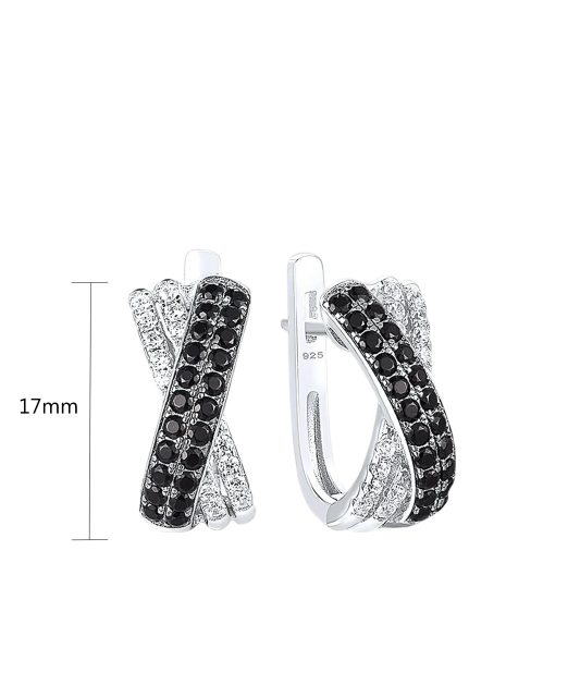 Sterling Silver earrings with zircons and spinels