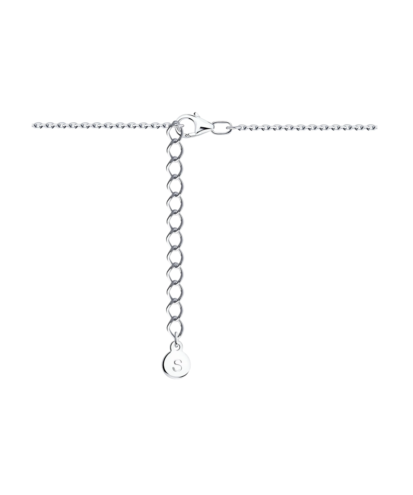 Sterling silver chain with zirconium pendant