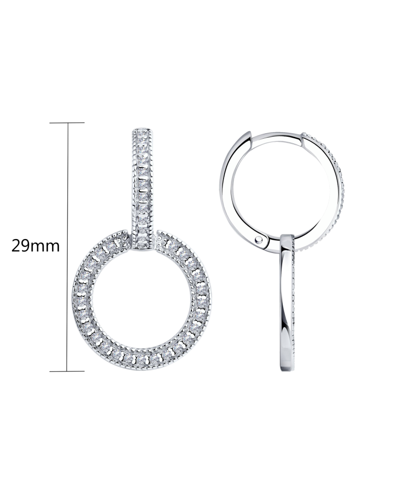 Sterling silver earrings with zircons