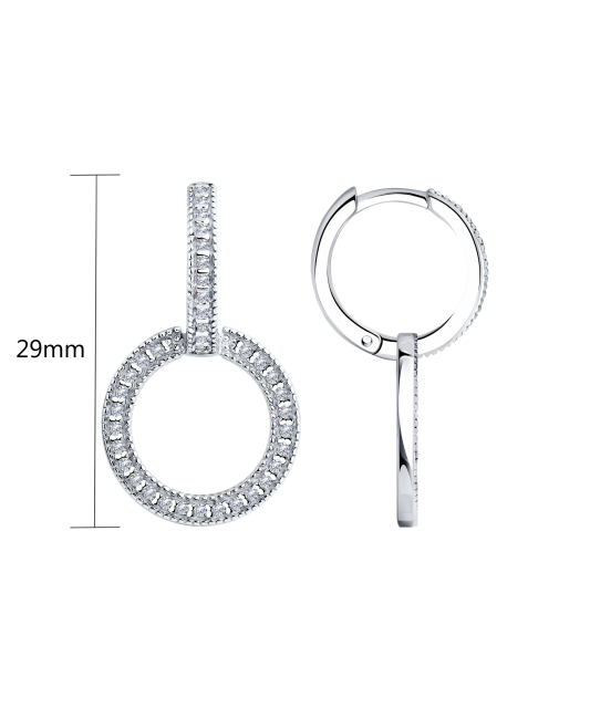 Hopeiset korvakorut zirkoneilla