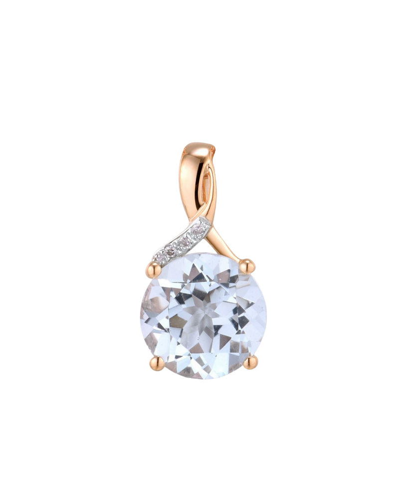 Kultainen riipus topaasilla ja timantteja