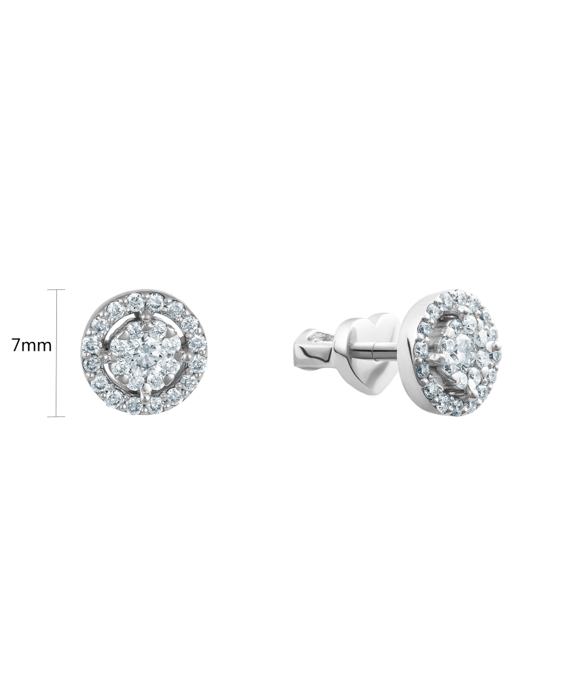 White gold earrings with diamonds