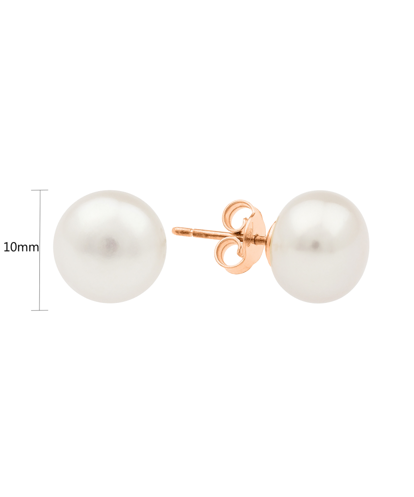 Gold earrings with pearls