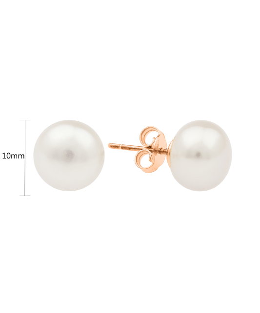 Gold earrings with pearls