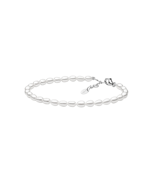 Pearl bracelet with silver