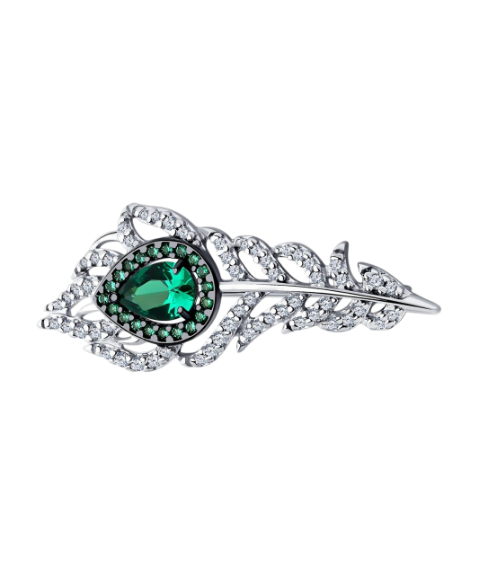 Sidabrinė sagė su cirkoniais