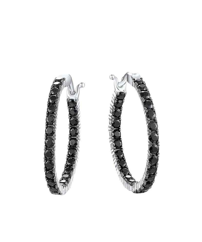 Sterling Silver earrings with spinels