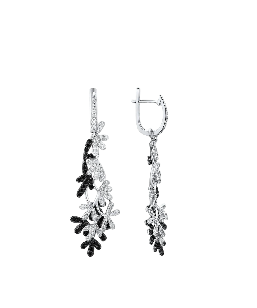 Hopeiset korvakorut zirkoneilla ja spinellillä